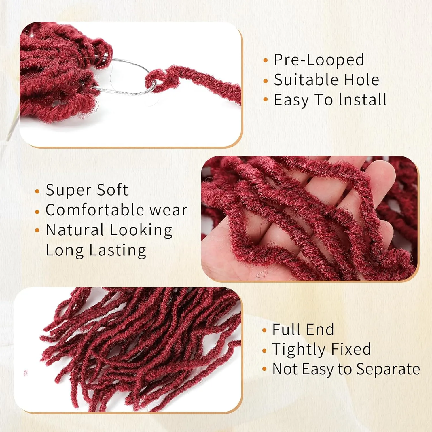 Karida Faux Locs Crochet Hair 30 Inch, 7 Packs Soft Locs Crochet Hair For Black Women Pre Looped, Crochet Locs Long Soft Locs Crochet Hair (BUG#, 30 Inch (Pack of 7))