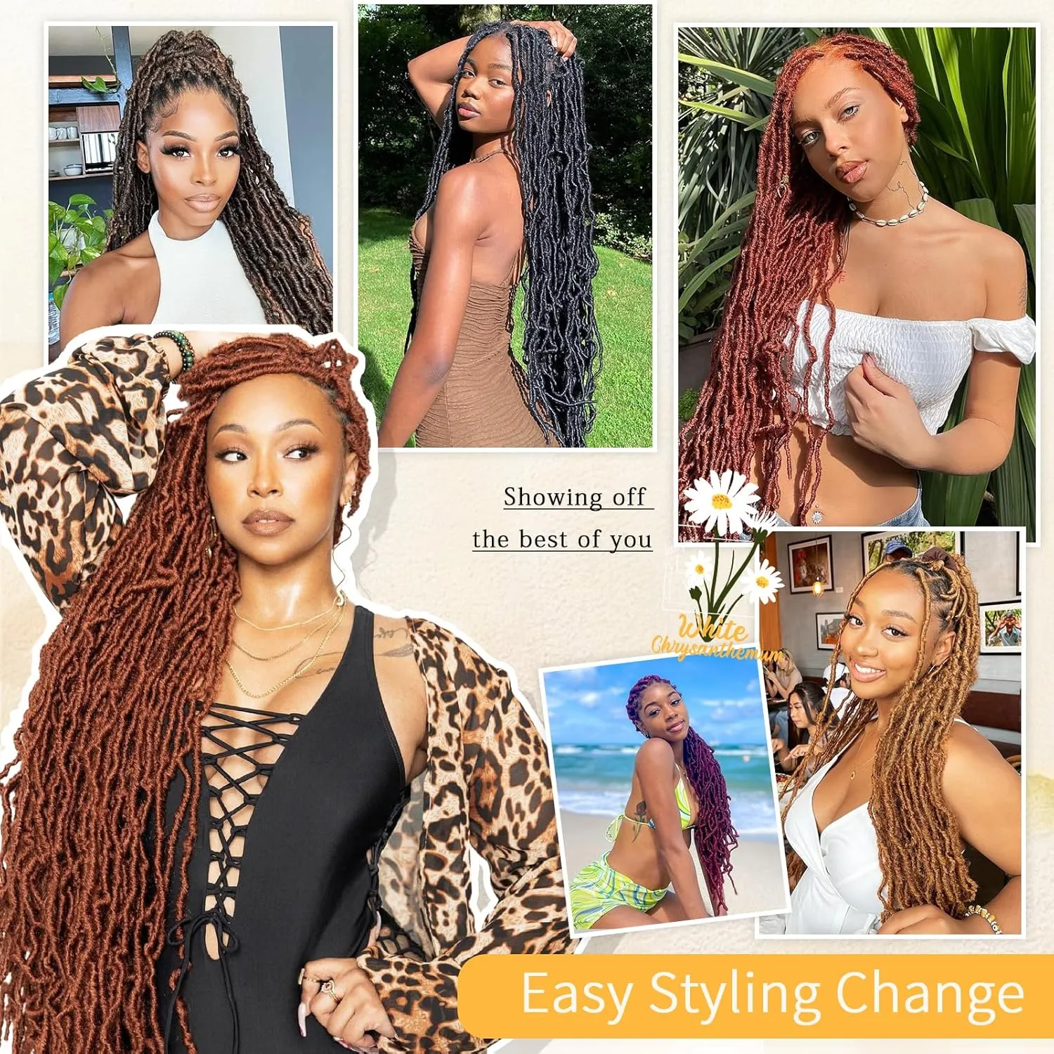 Karida Faux Locs Crochet Hair 30 Inch, 7 Packs Soft Locs Crochet Hair For Black Women Pre Looped, Crochet Locs Long Soft Locs Crochet Hair (BUG#, 30 Inch (Pack of 7))