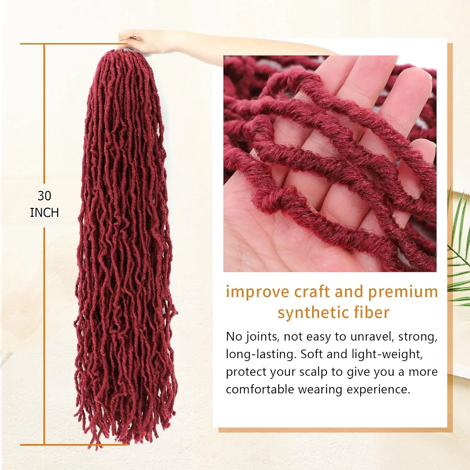 Karida Faux Locs Crochet Hair 30 Inch, 7 Packs Soft Locs Crochet Hair For Black Women Pre Looped, Crochet Locs Long Soft Locs Crochet Hair (BUG#, 30 Inch (Pack of 7))