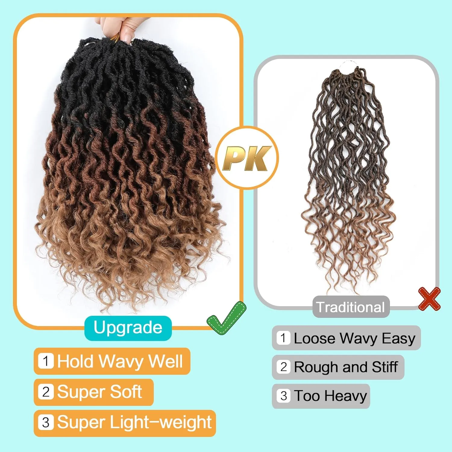 Karida Goddess Locs 12 Inch, Short Faux Locs 8 Packs, Crochet Hair With Curly Ends for Black Women Pre-Looped (12 Inch, Pack of 8, 1B/30/27#)