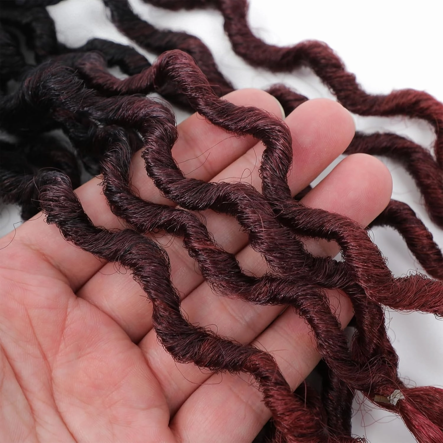 Karida Goddess Locs Crochet Hair 12 Inch, 8 Packs Faux Locs Crochet Hair For Black Women, Pre Looped Crochet Goddess Locs With Curly Ends (12 Inch (Pack of 8), 1B/530/350#)