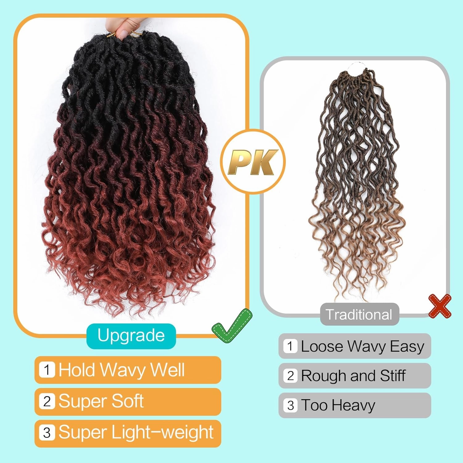 Karida Goddess Locs Crochet Hair 12 Inch, 8 Packs Faux Locs Crochet Hair For Black Women, Pre Looped Crochet Goddess Locs With Curly Ends (12 Inch (Pack of 8), 1B/530/350#)