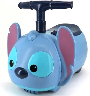 Kiddieland: Zoom Zoom Ride On - Stitch - Lights & Sounds, Disney Foot-to-Floor Vehicle, Interactive Dashboard, Push/Pull Handle, Toddlers 12-36mo