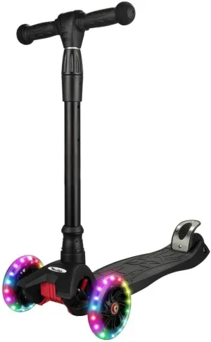 Kids Scooter, 3 Wheel Scooter for Toddler 3-10, Kick Scooter with 4 Adjustable Height Lean-to-Steer Handlebars, 3 Light Up Wheels, Mini Scooter for Children Boys Girls