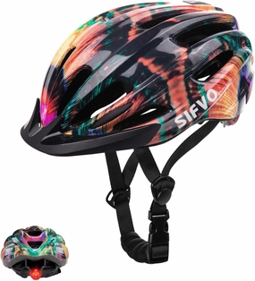 Kids Bike Helmet Kids Helmet for Boys and Girls Bike Helmet with Light Adjustable & Lightweight Bike Helmets for Kids Ages 5-14 Youth Bike Helmet Multi-Sport 55-58cm