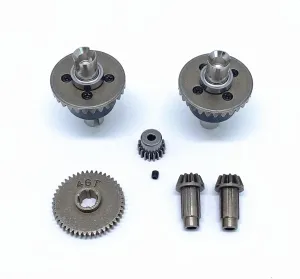 KingVal Replacement Differential Diff with Gear Combo RC Spare Parts Compatible with JJRC Q117-A PRO Q117-B PRO Q117-C PRO Q117-D PRO RC Car