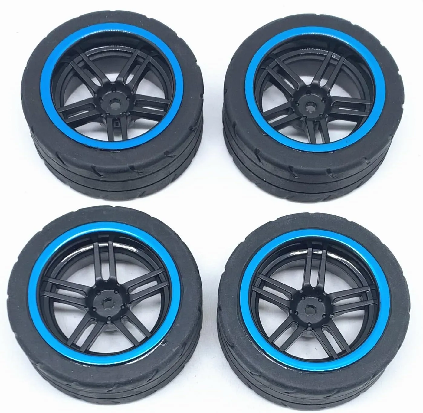 KingVal Replacement Left and Right Tire Wheel Combo RC Spare Parts Compatible with WLtoys 104072 RC Car