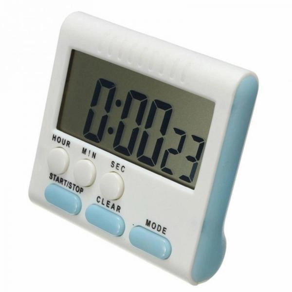 Kitchen Magnetic LCD Digital Cooking Timer Loud Count Up - Blue