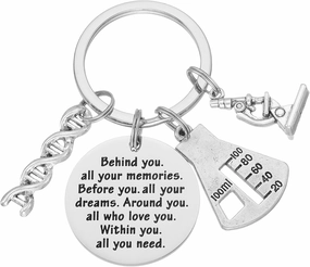 Kivosliviz Chemistry Keychain Gifts for Biology Teens Physics Teachers Scientist Graduation Chemistry Keychains