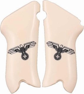 KSD Brand Luger P08 Compatible Ivory Acrylic Grips