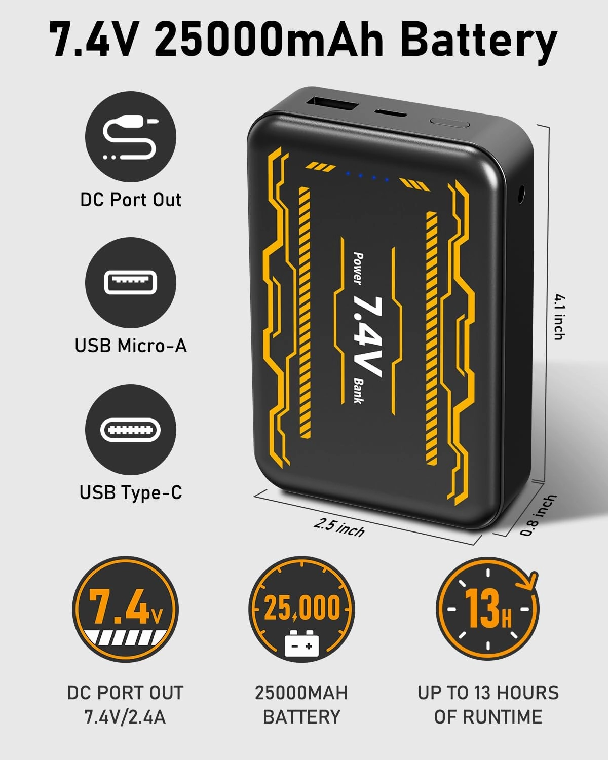 LABEWVI Heated Vest for Men Women with Battery Pack 7.4V 25000mAh, Rechargeable Heating Electric Lightweight Vest