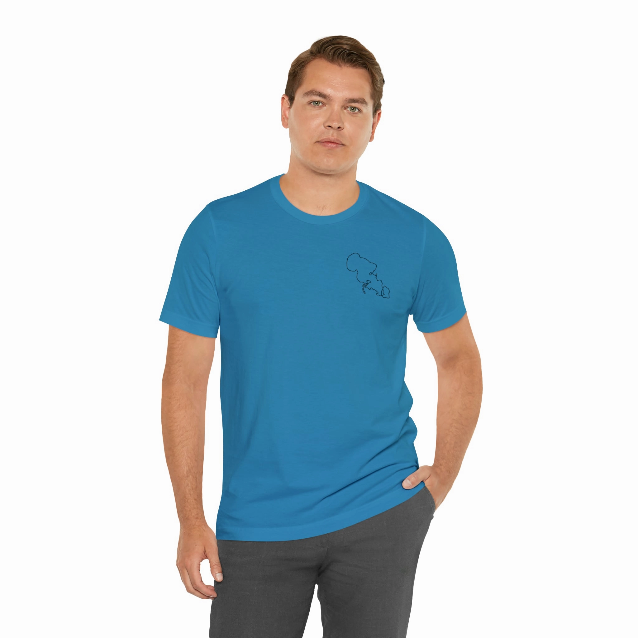 Lac LaBelle, Sailing - Unisex Lightweight Short Sleeve Tee