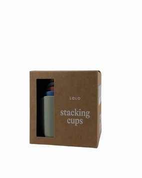 Lalo Stacking Cups, Sage Multi
