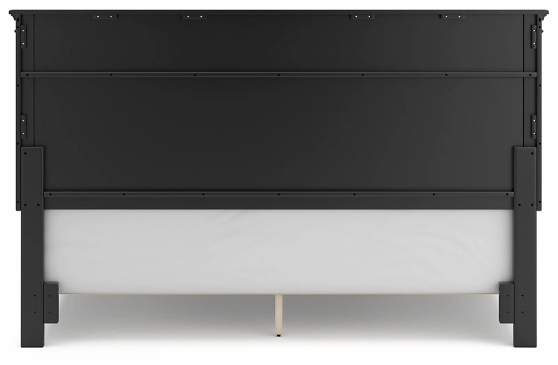 Lanolee California King Panel Bed with Mirrored Dresser, Chest and Nightstand