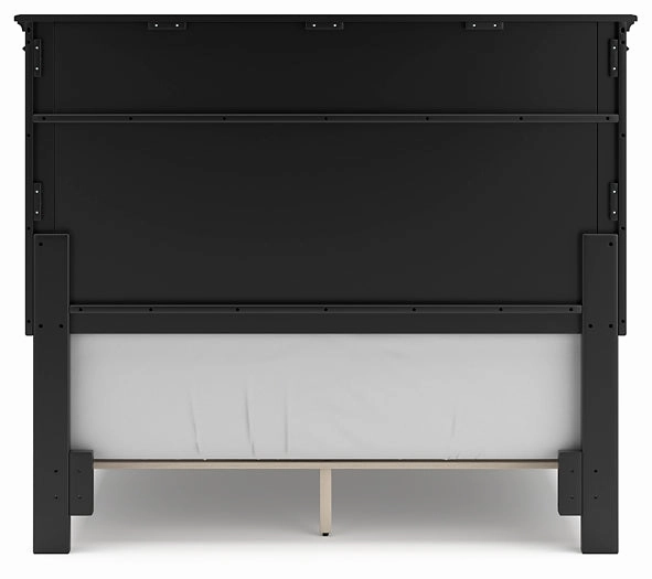 Lanolee Full Panel Bed with Mirrored Dresser and Chest
