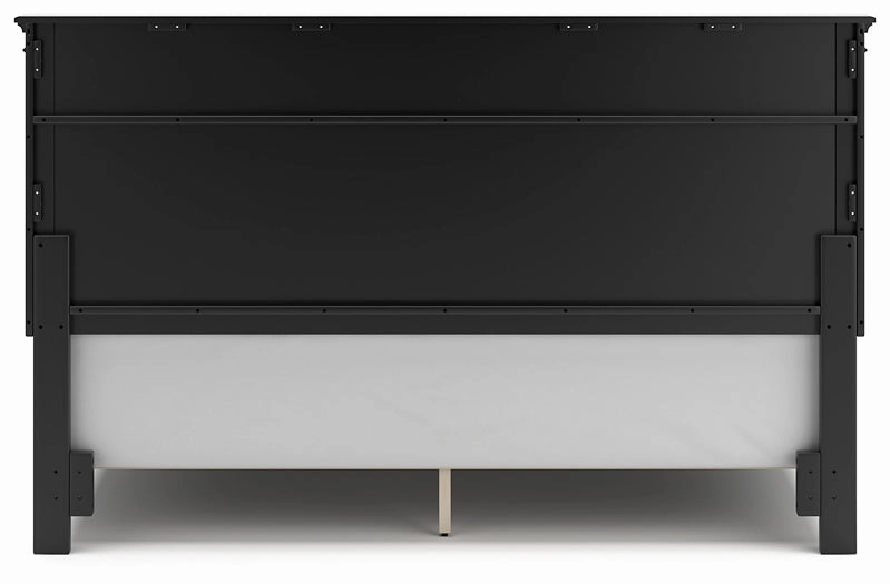 Lanolee King Panel Bed with Mirrored Dresser, Chest and Nightstand