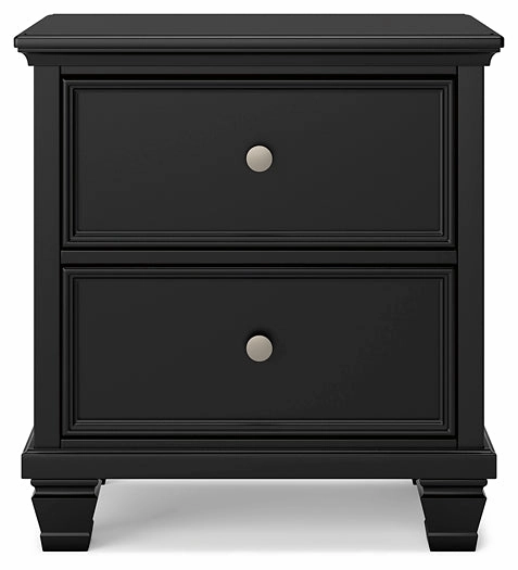 Lanolee King Panel Bed with Mirrored Dresser, Chest and Nightstand