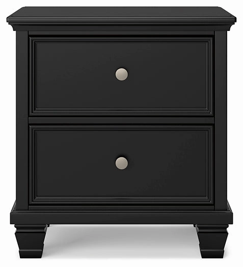 Lanolee Queen Panel Bed with Mirrored Dresser and Nightstand