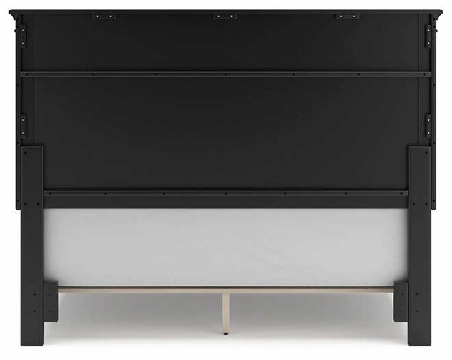 Lanolee Queen Panel Bed with Mirrored Dresser and Nightstand