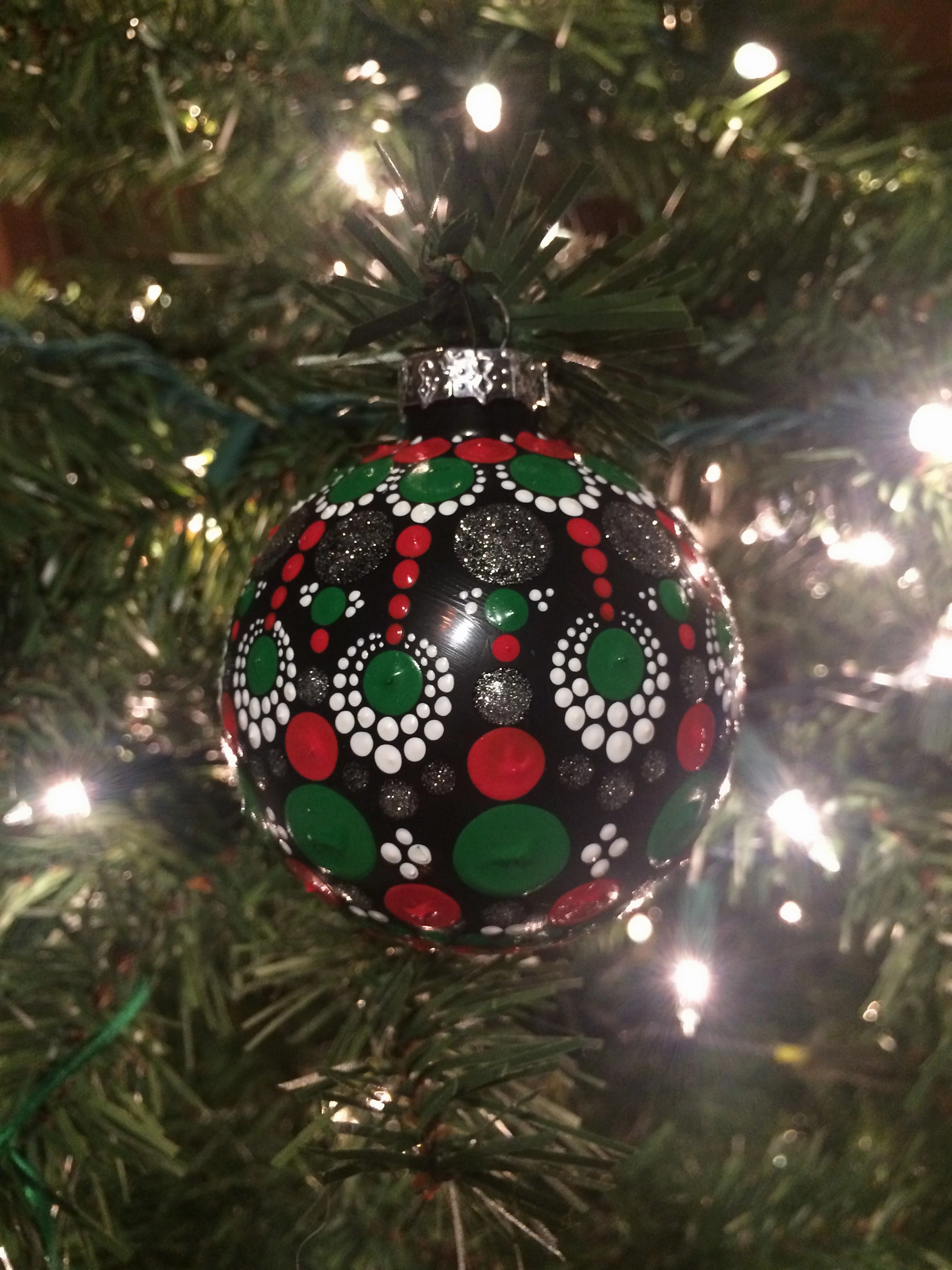 Large Christmas Red & Green Ornament