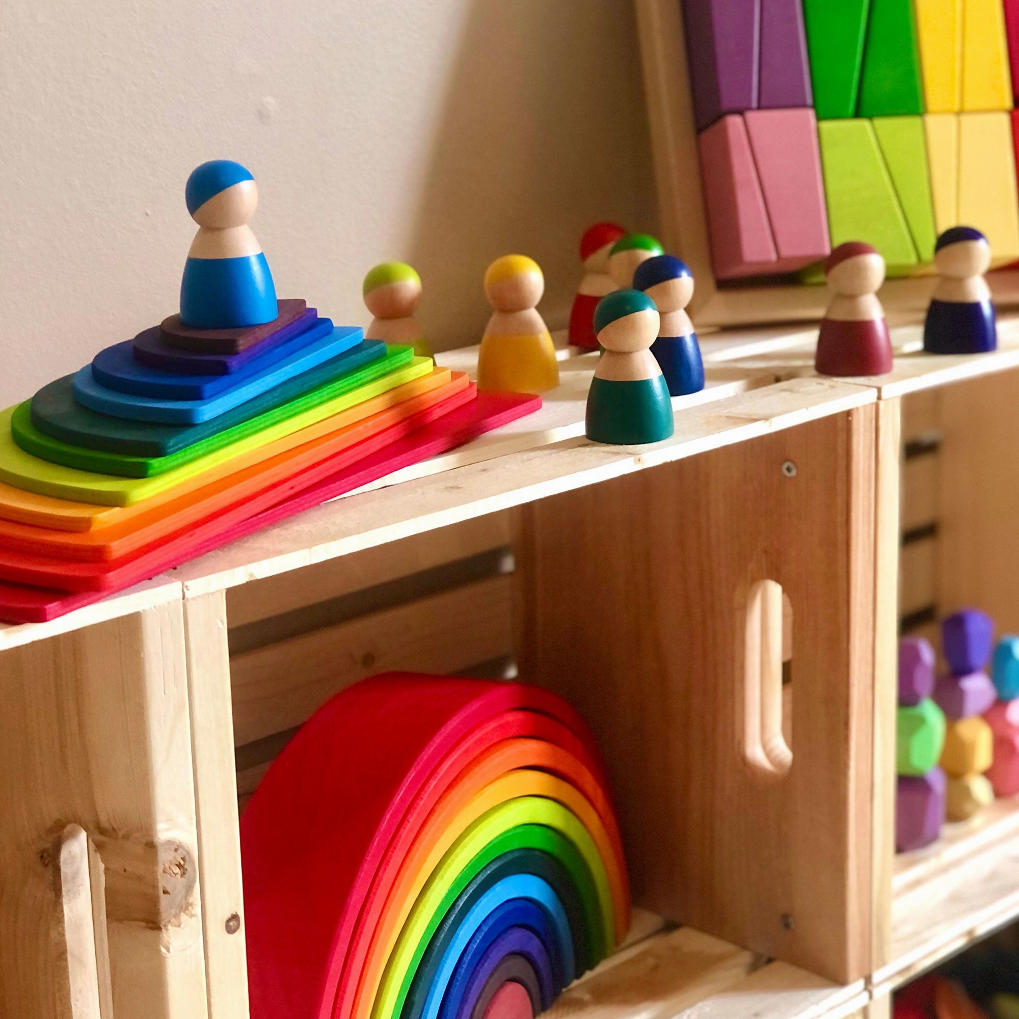 Large Rainbow Stacker Bundle - Rainbow Stacking toy