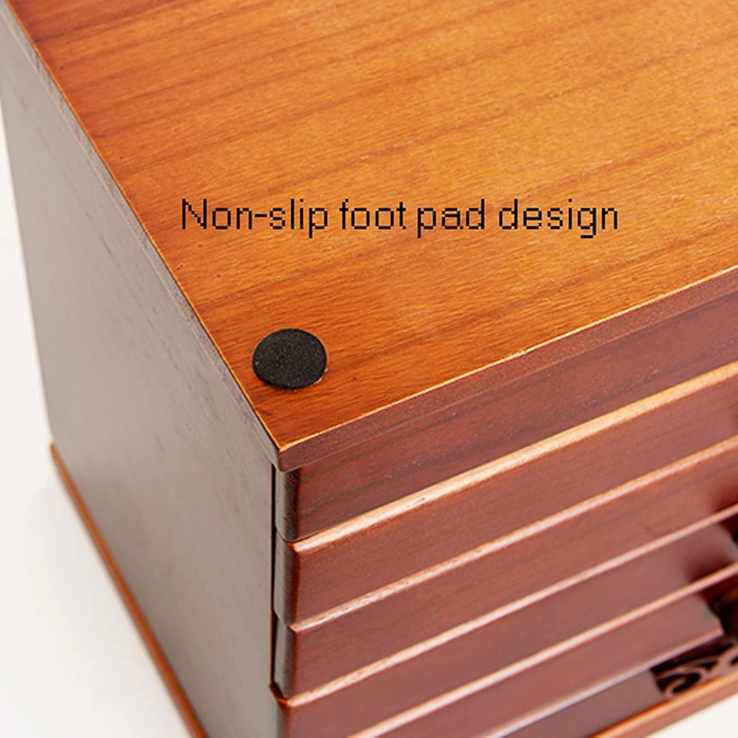 Large Wooden Jewelry Box for Women/Cabinet/Armoire with Lock Box Organizer for Girls Ring Necklace, 5 Drawers Orgnizer Jewelry Drawer for Storage (B)