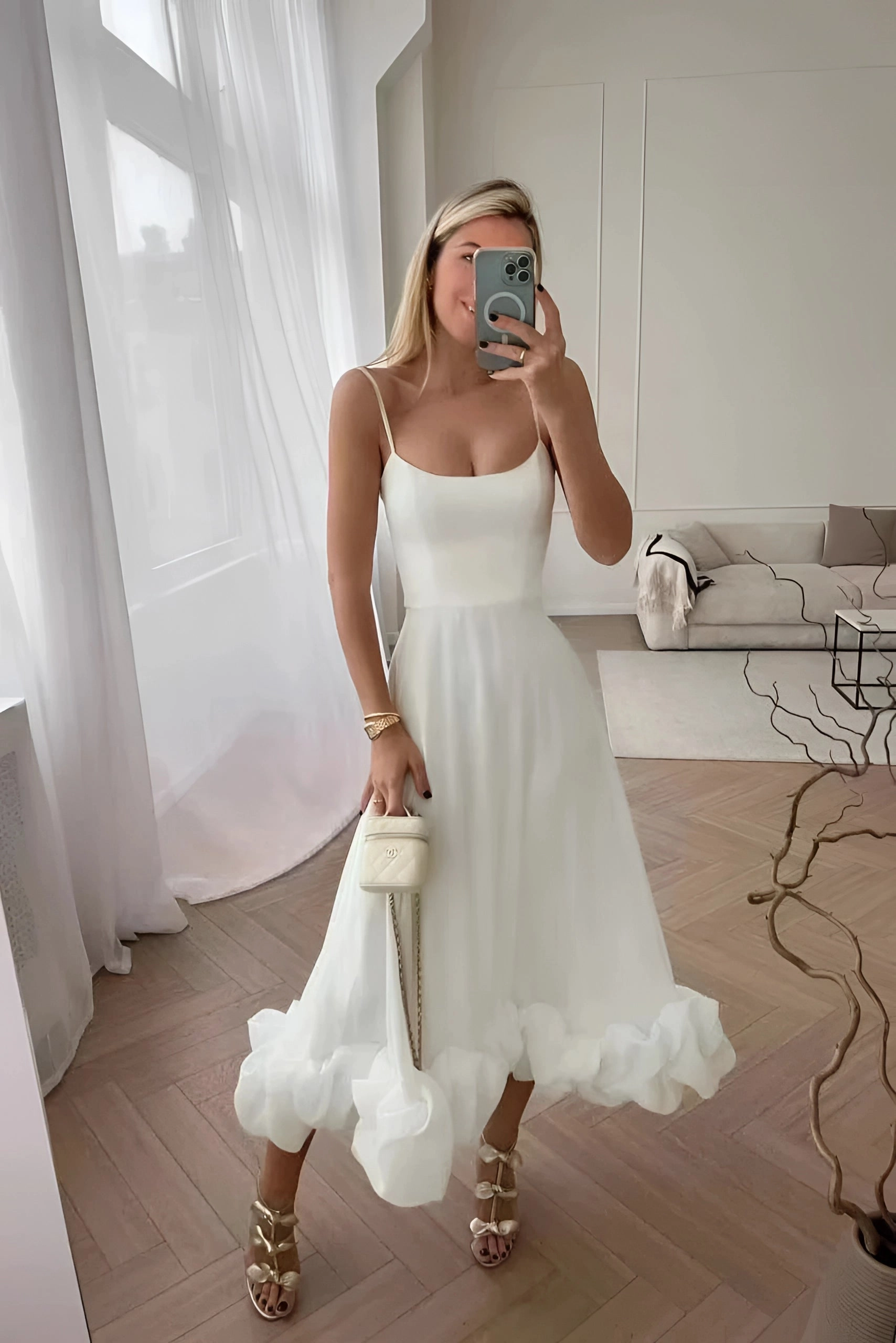 Lavender Ruffle Dress - Lightweight Summer Streetwear Fashion