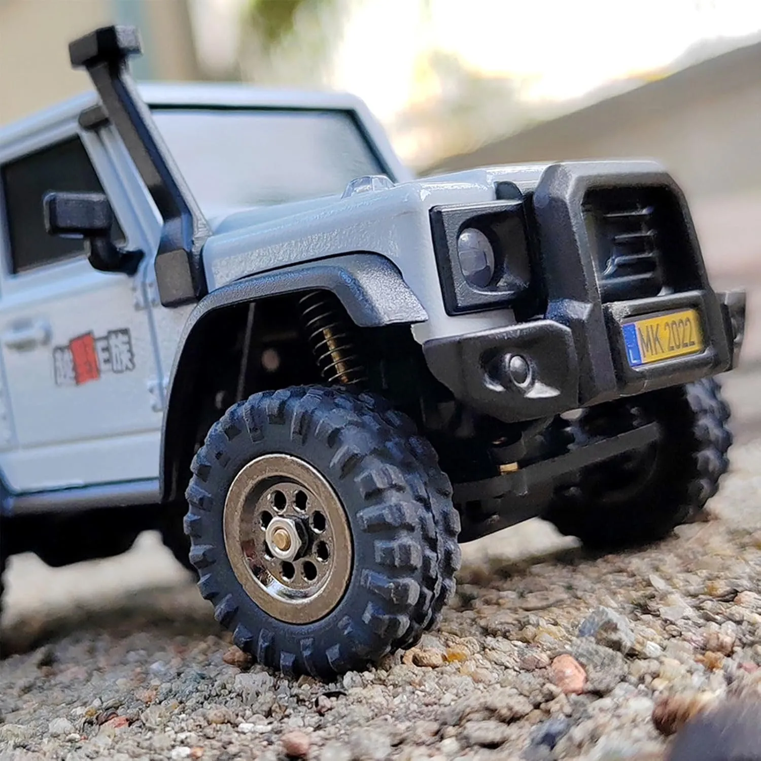 LDARC 1:43 Scale Mini RC Crawler RTR RC Rock Truck 4x4 2.4GHZ Hobby Grade Remote Control Car Model Vehicle RC Buggy, Comes with a DIY Replaceable Body Shell(Lemon Yellow)