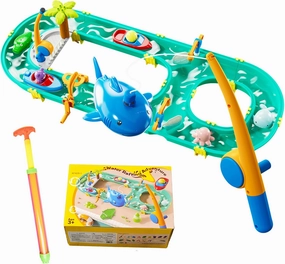Leak-Proof Kids Water Table with Cover, Outdoor Play Toys Playset for Toddlers 3-5 Ages 4-8 for Outside Garden Beach Pool
