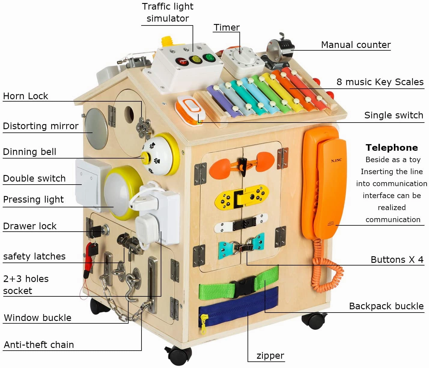 Learn Dress Active 3  Old Kids - Music Travel Learning Car Genenic Toys to Board Busy for High-end design Toddlers-38-IN-1 for Year Board House Busy and House Airplane Low-price Toys Toy or for