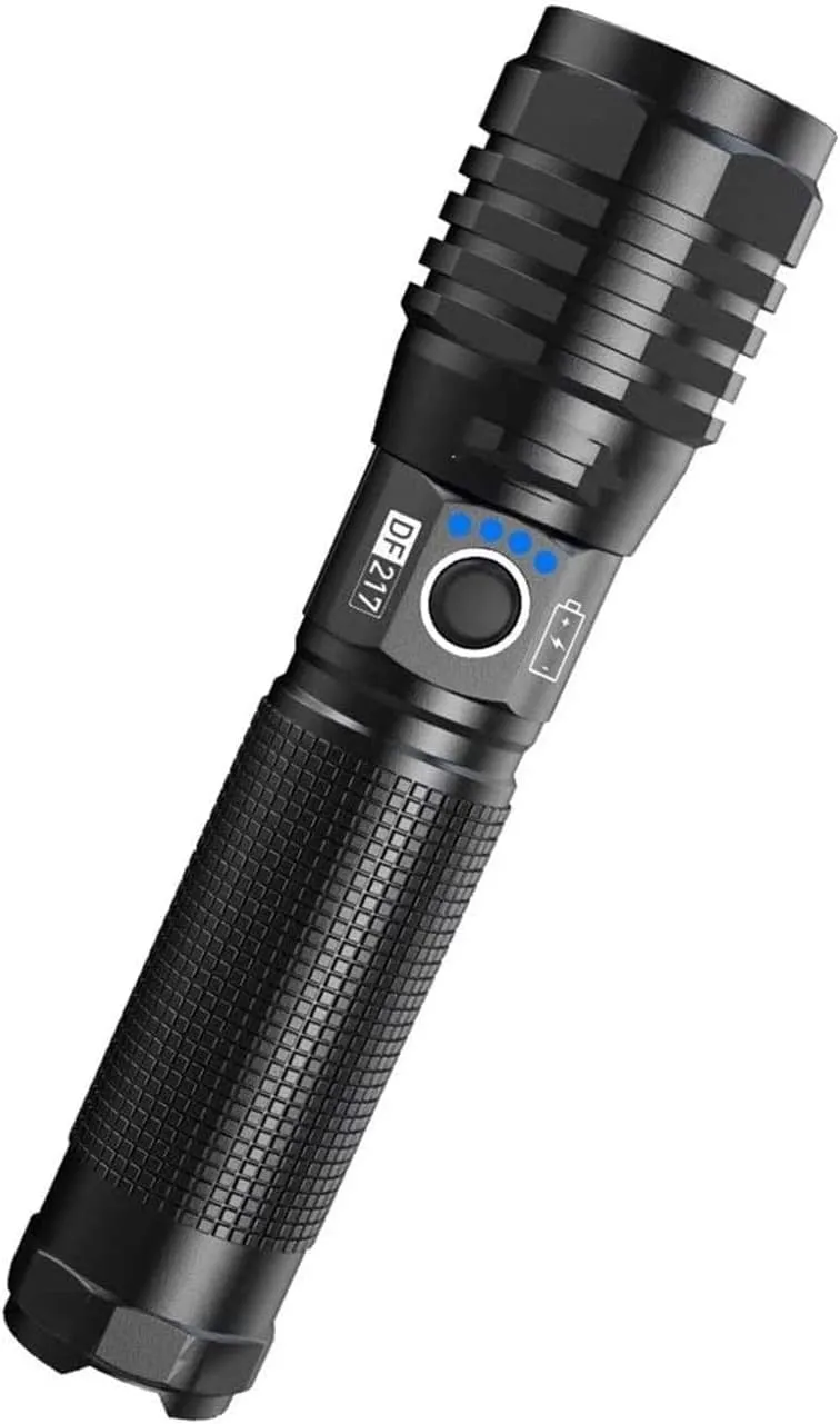 LED Flashlight, High Lumen Light with 5 Modes, Zoomable and Water Resistant, Best Flashlights for Camping, Dog Walking and Emergency