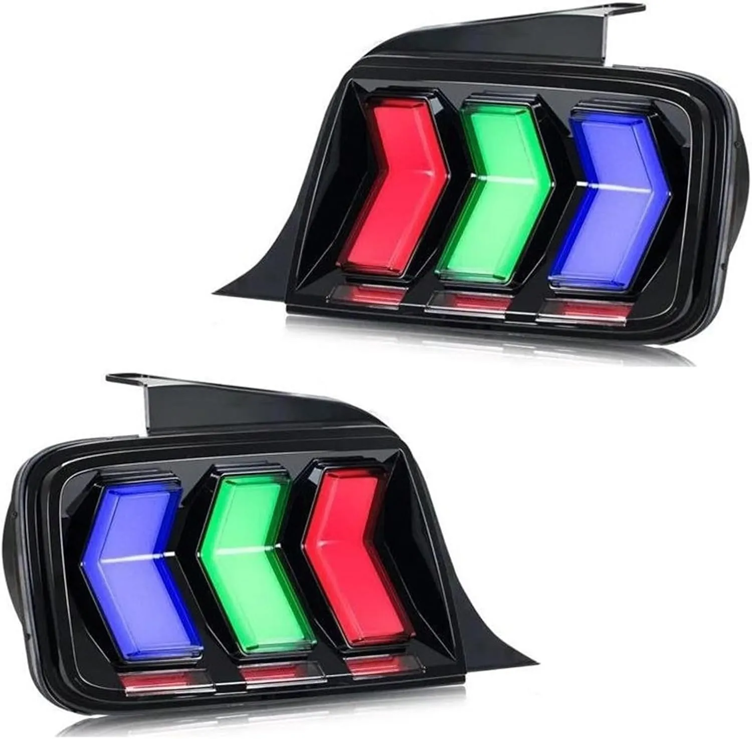 LED RGB Tail Lights For Mustang 2005 2006 2007 2008 2009 Animation Sequential Turn Signal Rear Lamps Assembly