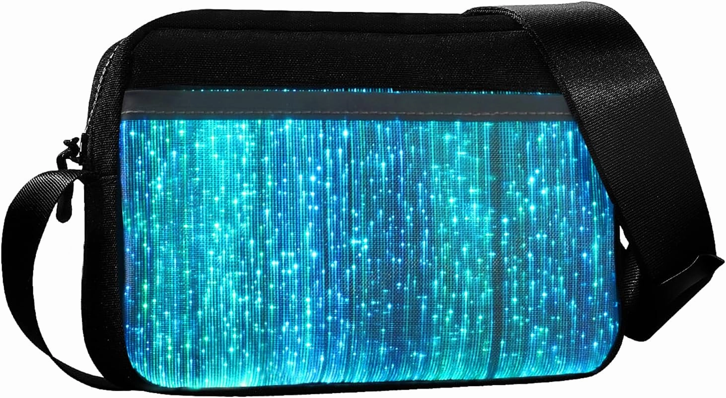 Led Crossbody Bag Small Light Up Purse Glow Handbags Mini Shoulder Bags Women Luminous Wallet for Party