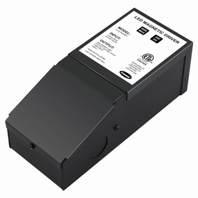 LED Driver 24V 60W Magnetic Dimmable LED Transformer,Magnetic Power Supply 120VAC to 24VDC,Compatible with Lutron and Leviton Dimmers, for LED Strip Lights, Kitchen, Cabinet, ETL Listed