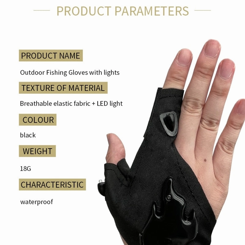 LED Flashlight Rechargeable Gloves
