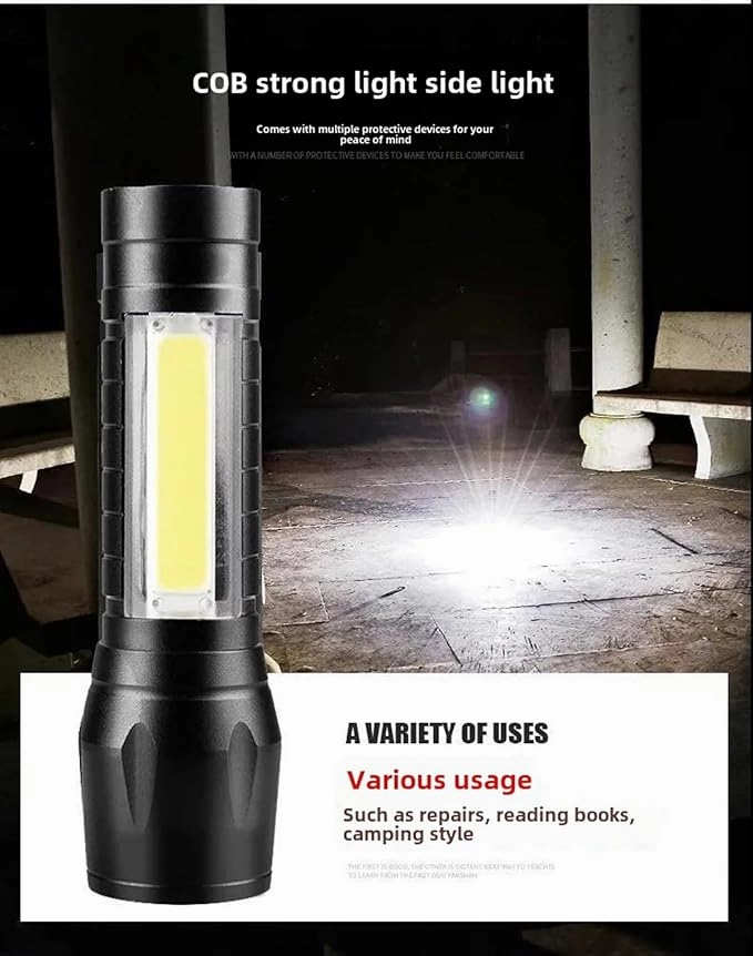 LED Flashlights, High Powered 10000 Lumens Super Bright Mini Pocket Flashlight, Rechargeable, Zoomable Waterproof Flash Lights for Emergency, Outdoor, Home, Camping, Hiking