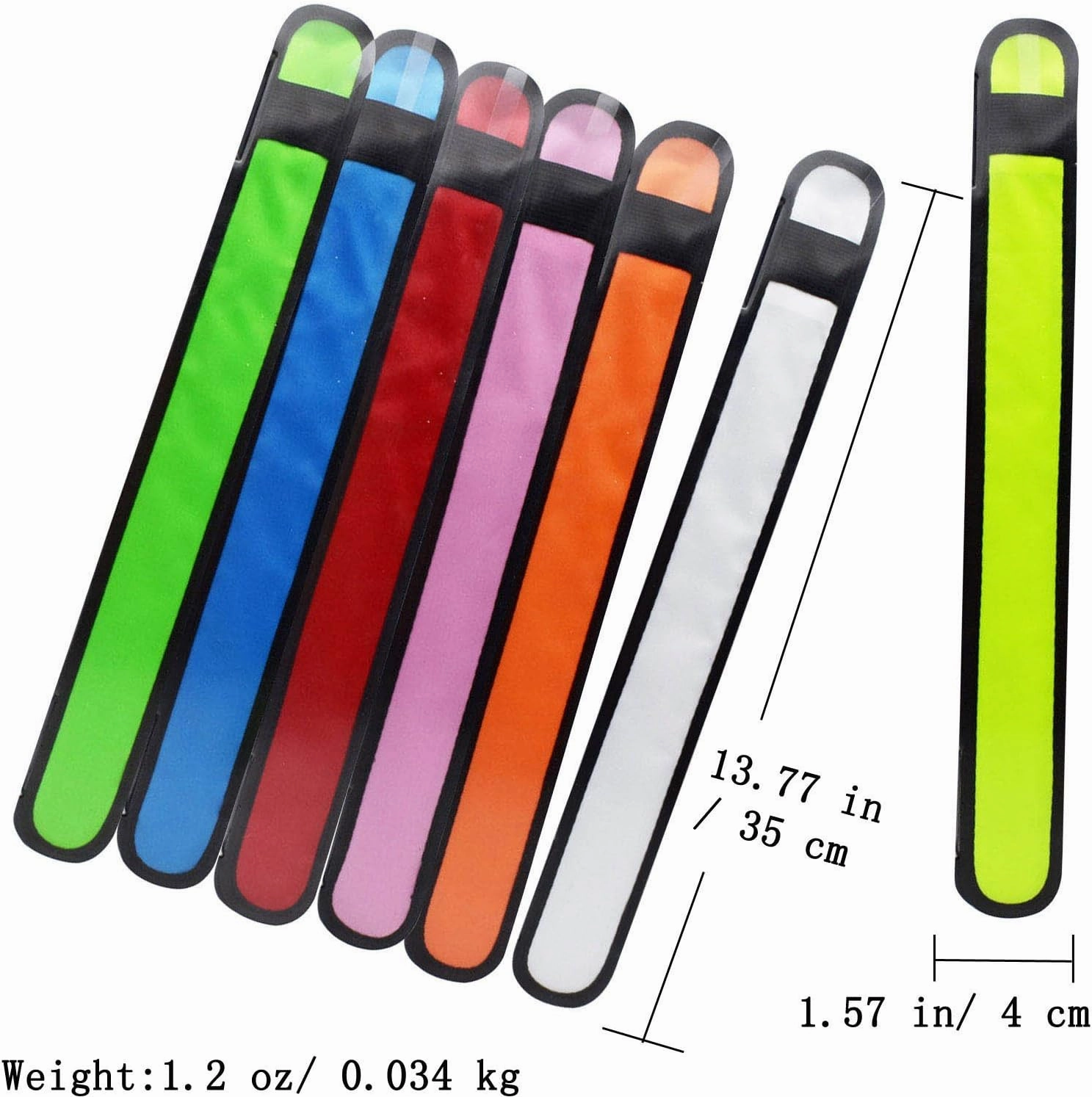 LED Glow Slap Bracelets Light Up Wristbands Flashing Arm Wrist Bands High Visibility Safety Gear Lights for Cycling Walking Running Concert Camping Outdoor Sports, Fits Women Men