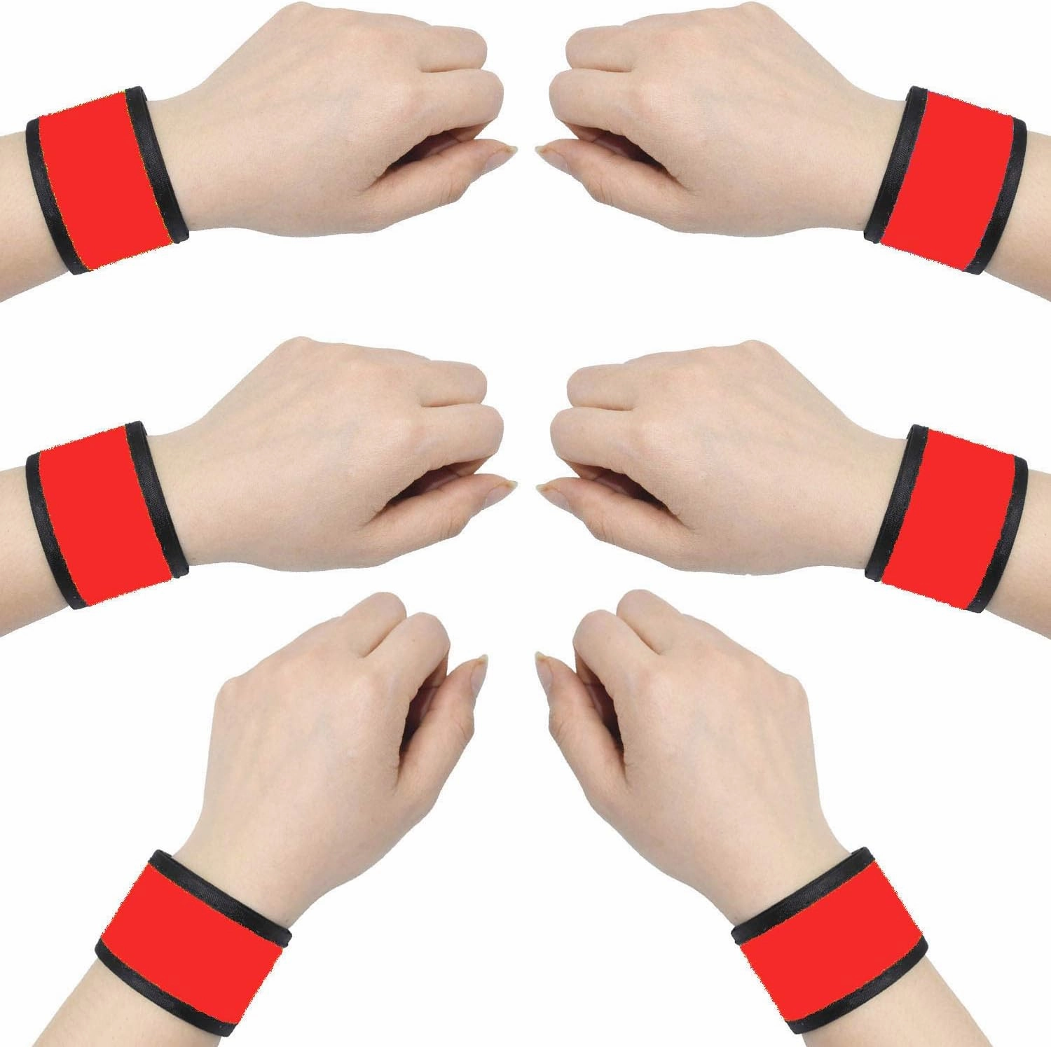 LED Glow Slap Bracelets Light Up Wristbands Flashing Arm Wrist Bands High Visibility Safety Gear Lights for Cycling Walking Running Concert Camping Outdoor Sports, Fits Women Men