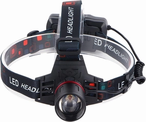 LED Headlamp with Red Light, Portable USB Rechargeable, Adjustable for Hunting, Beekeeping, and Detection, Aluminum Alloy Construction, Waterproof, Long Battery Life