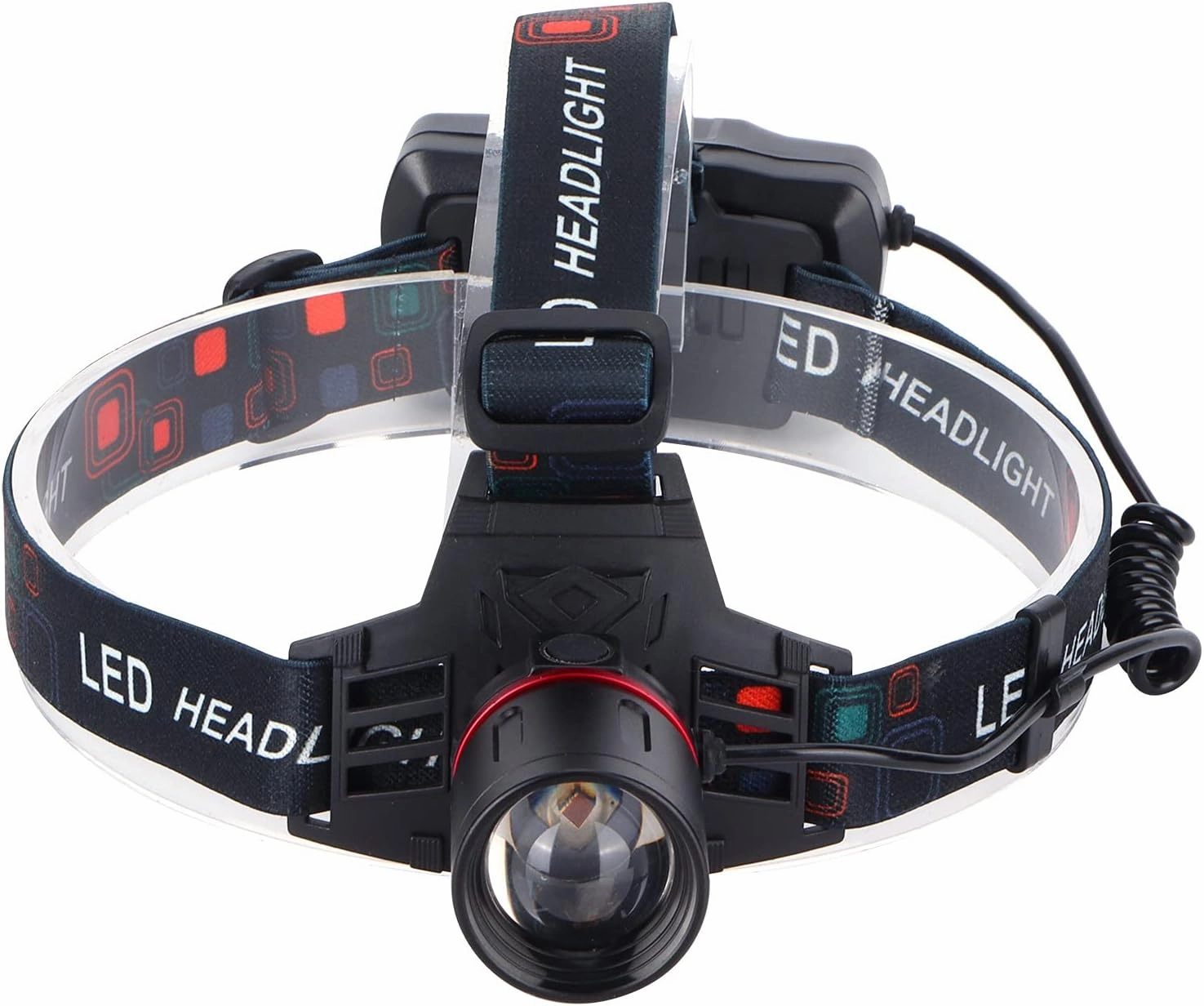 LED Headlamp with Red Light, Portable USB Rechargeable, Adjustable for Hunting, Beekeeping, and Detection, Aluminum Alloy Construction, Waterproof, Long Battery Life