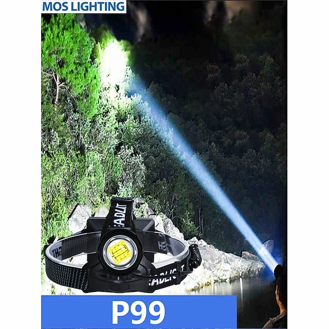 LED Headlight Outdoor Induction USB Rechargeable Super Bright Headlights Aluminum Alloy Headlamp Camping Fishing Cycling 3.7V
