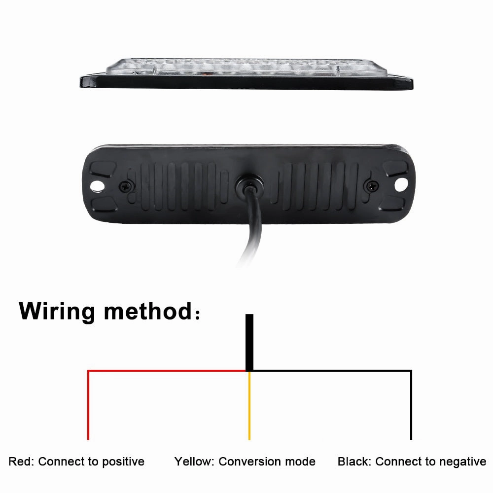 led strobe light Flashing Grille Lights Car emergency light 6LED WARN LIGHT police lights for car TRUCK strobe led light 12v 24v