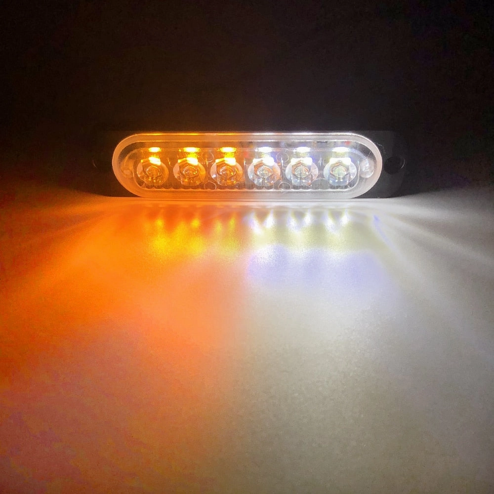 led strobe light Flashing Grille Lights Car emergency light 6LED WARN LIGHT police lights for car TRUCK strobe led light 12v 24v