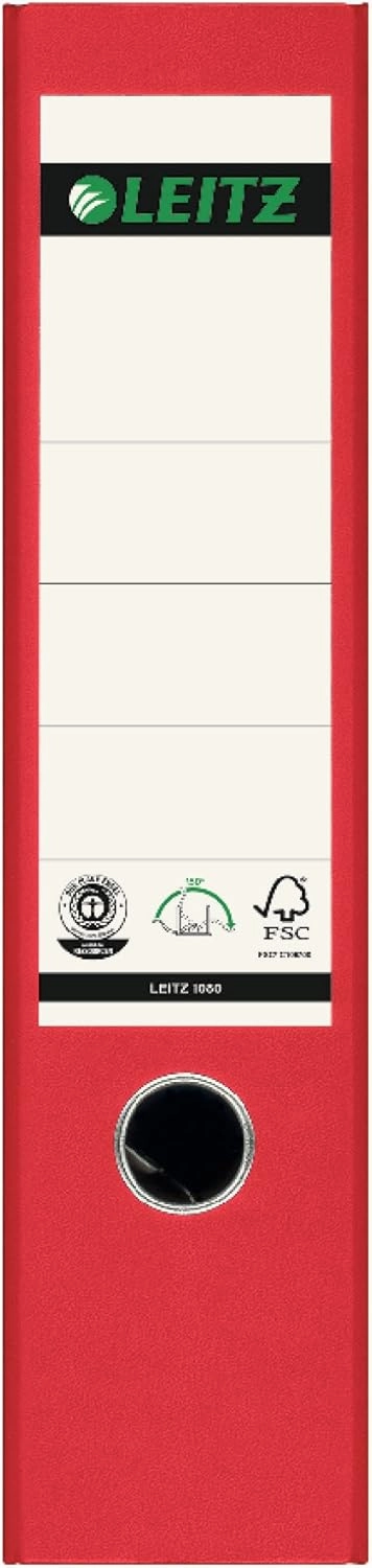 Leitz 180° A4 Board Lever Arch File 80mm Red - Pack of 3