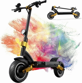 LEOOUT Electric Scooter 2800w Motor, 50-60 Miles Long Range & 40 MPH Speed, Upgraded 52V 25AH Battery, Hydraulic disc Brakes, 10'' Heavy Duty Off-Road Tire, Electric Scooter for Adults