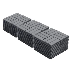 Light Gray Acacia Interlocking Deck Tiles for Outdoor Spaces