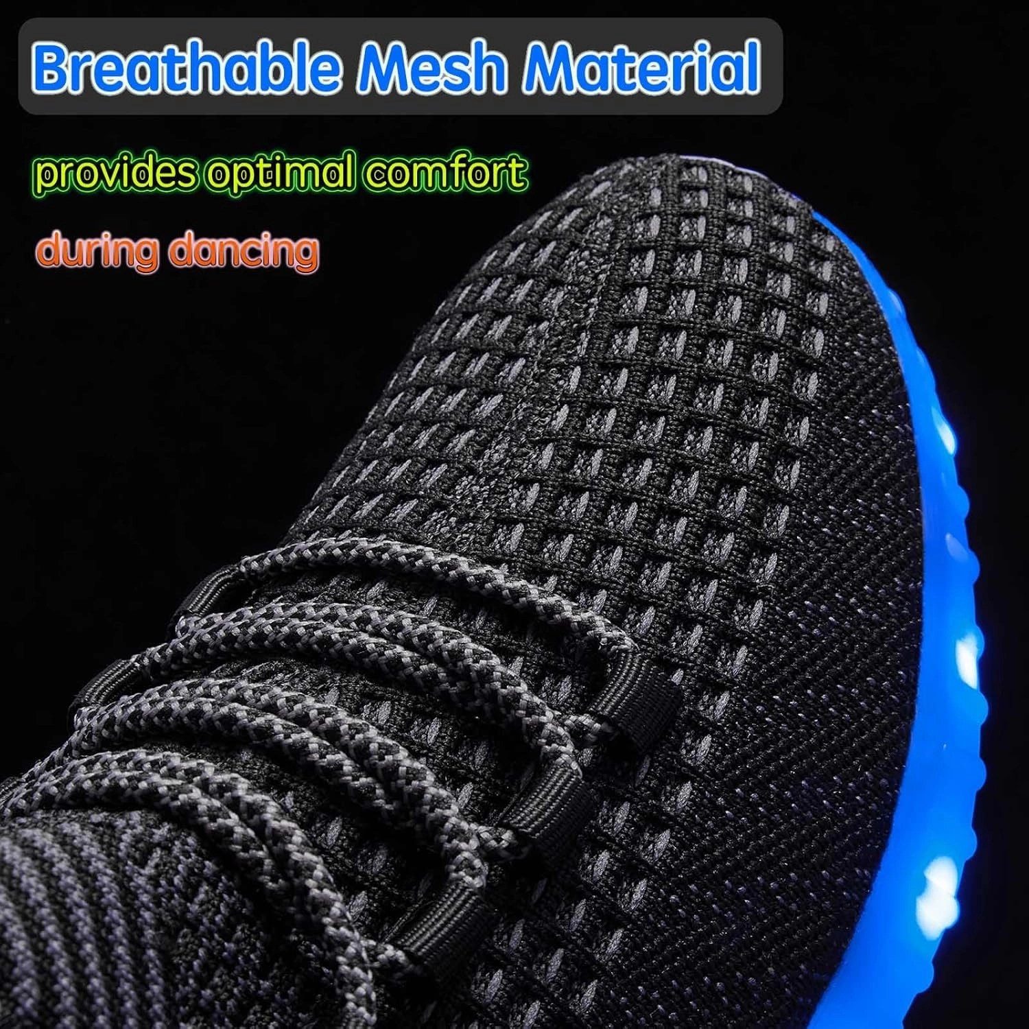 Light Up Shoes for Women Men, Unisex USB Charging LED Shoes Adult Halloween Mesh Upper Glowing Luminous Trainers Dancing Flashing Sneakers