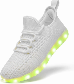 Light Up Shoes for Women Men, Unisex USB Charging LED Shoes Adult Halloween Mesh Upper Glowing Luminous Trainers Dancing Flashing Sneakers