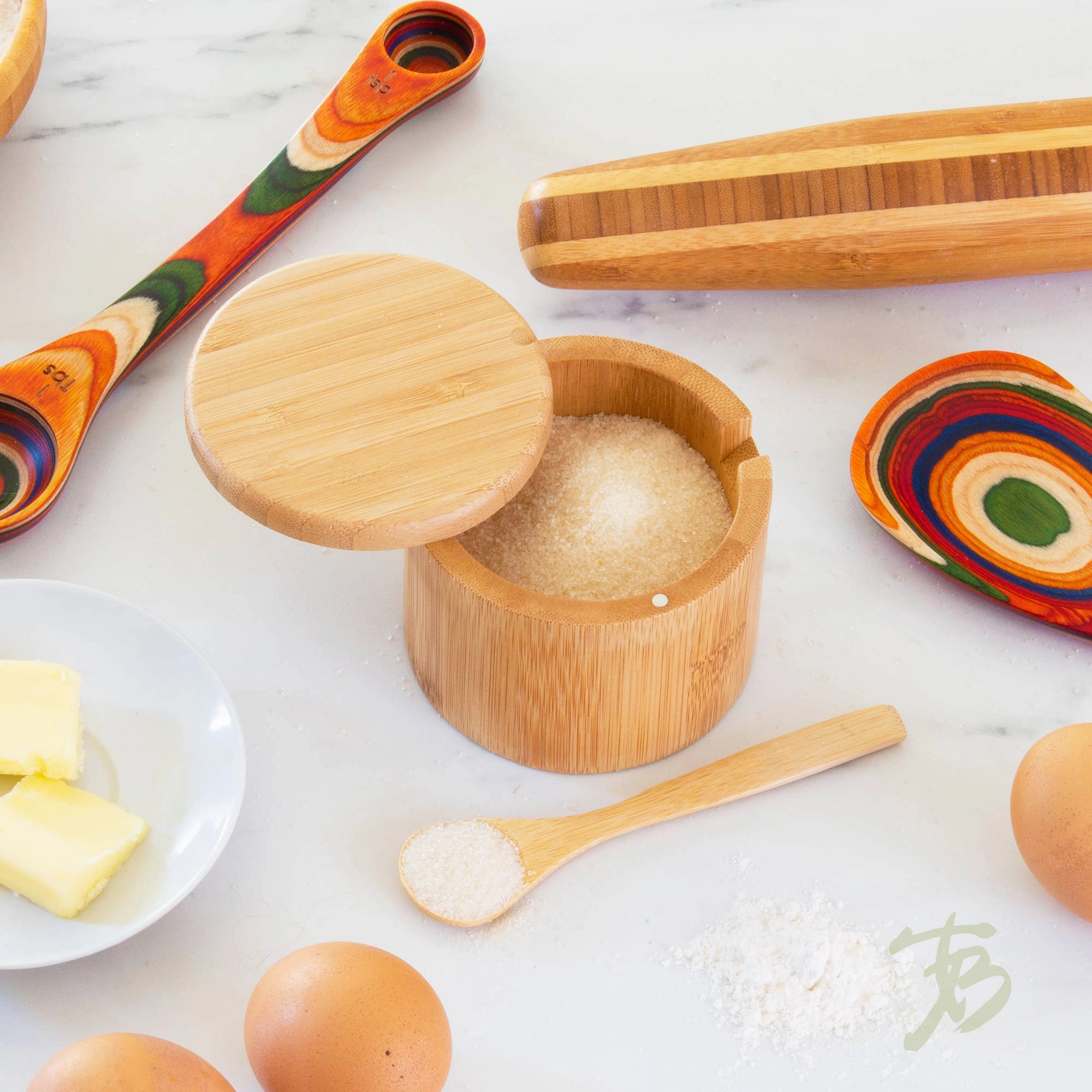 Little Dipper Bamboo Salt Box with Spoon