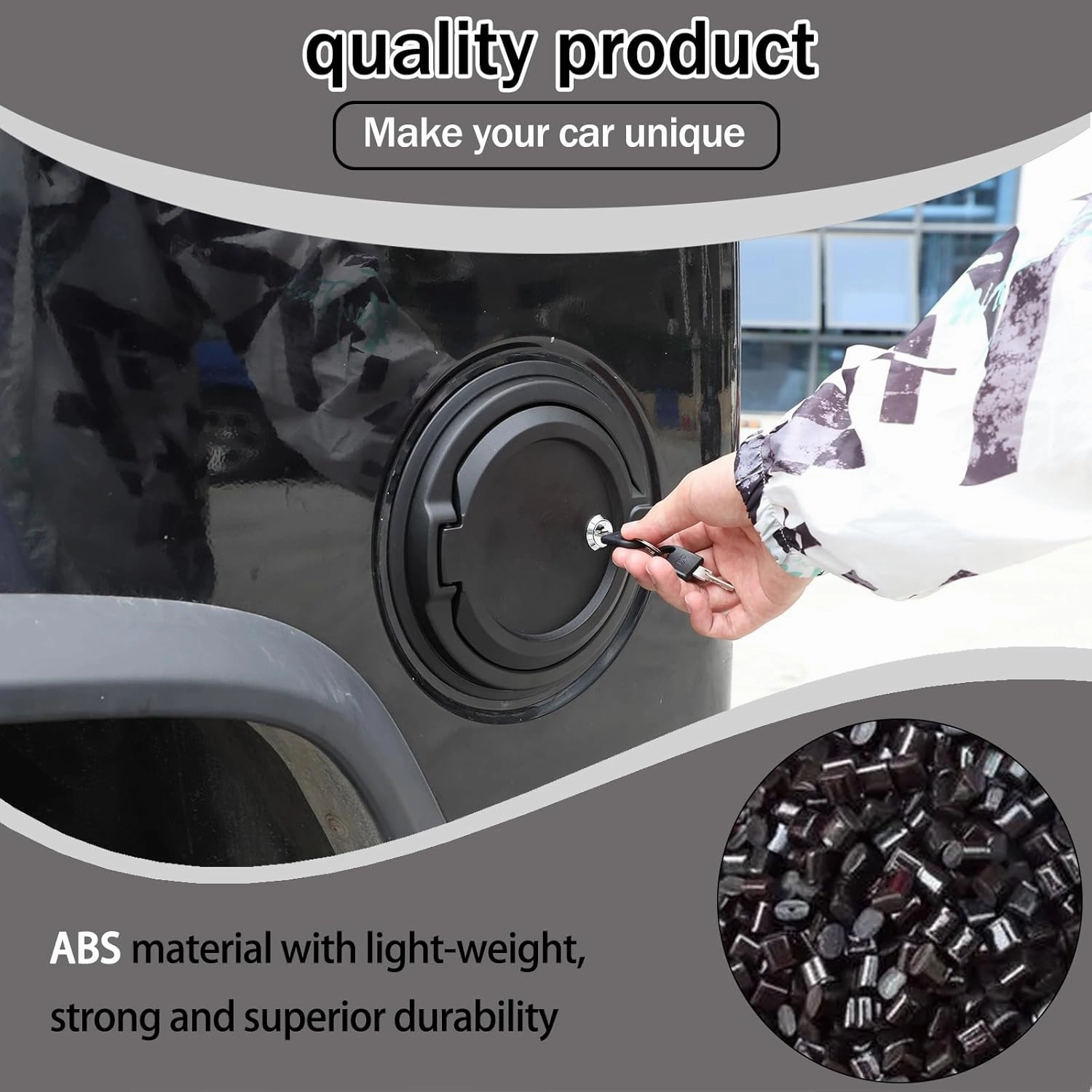 Locking Gas Tank Cap Cover Compatible with Hummer H2 2003-2009，Locking Gas Cap Cover, Fuel Tank Door with Lock，aluminum alloy Car Fuel Tank Gas Filler Cap Cover Accessories (Style A)